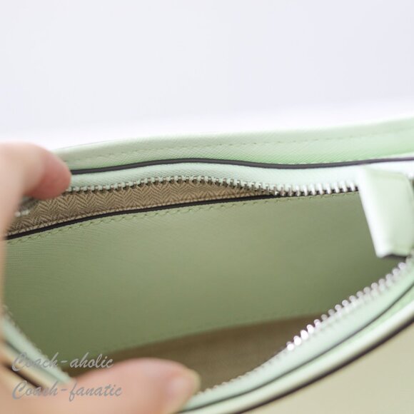 NWT Tory Burch Emerson Saffiano Leather Shoulder Bag in Meadow Mist - Picture 10 of 10